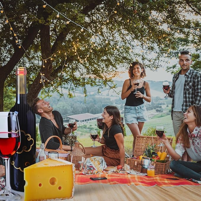 Leinuosen 5ft Cheese & Red Wine Cardboard Stand-up Cutout Life Size Cocktail Wine Theme Party Decoration Backdrop Photo Prop Booth Stand-up for Birthday Bachelorette Wedding Party Decor