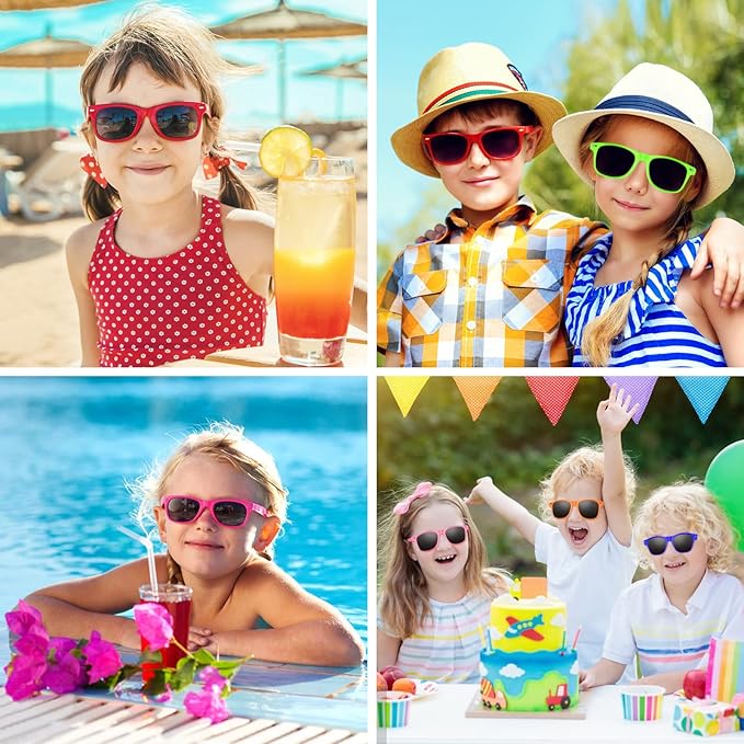 40 Pack Neon Sunglasses Unisex Party Sunglass Favors for Birthday Party Summer Beach Pool Party Supplies