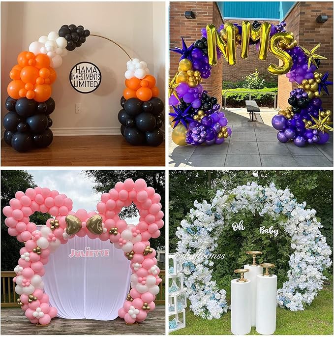 Chamvis Round Backdrop Stand, Arch Backdrop Stand Metal Balloon Arch Stand Wedding Arch Photo Background: for Wedding Baby Shower Birthday Party Supplies Decorations