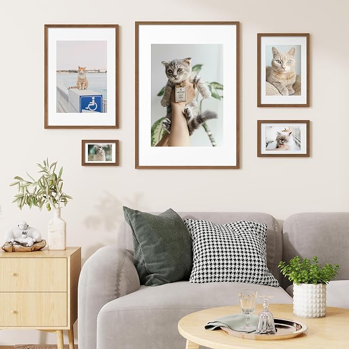 Axeman A1 Picture frame Solid Oak Wood, 23.4 x 33.1 inch Large Picture Frames with Mat 16.5 by 23.4 for Photo, A1 Size Frames Matted to A2 Print, 23.4x33.1 Thin Frame, Tempered Glass, Natural Oak