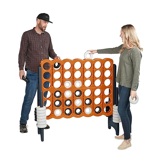 ECR4Kids Jumbo 4-To-Score, Giant Game, Orange/Grey