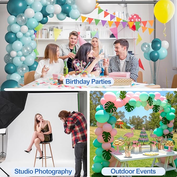 EMART Heavy Duty Backdrop Stand 10 x 12ft Photo Video Studio Adjustable Photography Background Support System Kit with Carry Bag