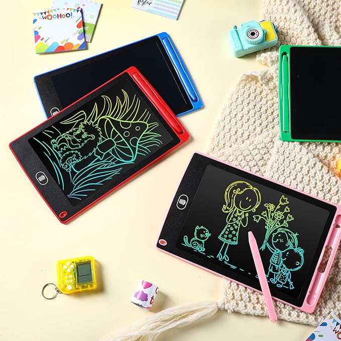 Zhehao 64 Pieces LCD Writing Tablet Doodle Board for Kids Bulk, 8.5 Inch Reusable Erasable Drawing Pad Learning Educational Toy Birthday Party Favor Valentine`S Day Gift for Boys Girls(Colorful)
