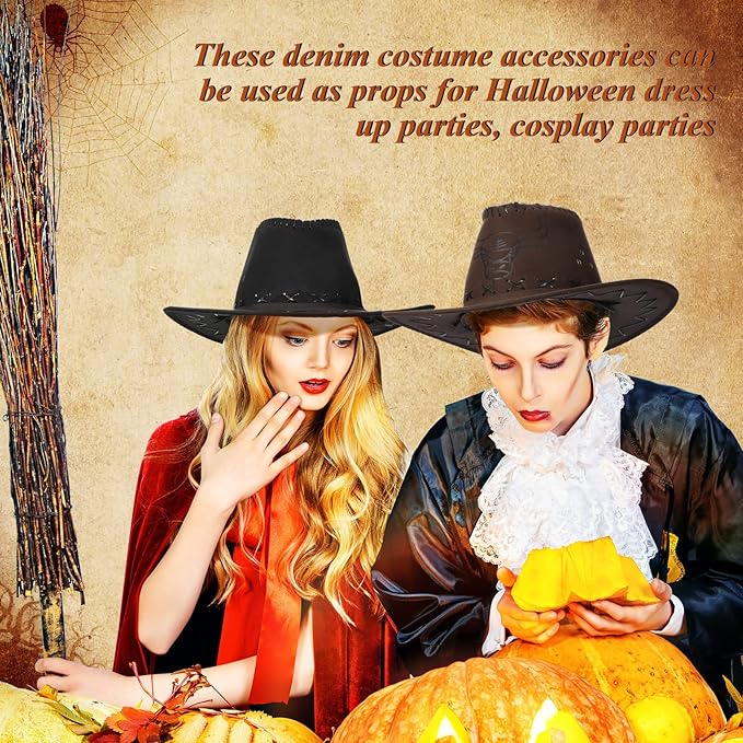 Cindeer 48 Pcs Cowboy Hat and Bandana for Adult Bulk 24 Western Cowgirl Straw Hat 24 Bandanas for Women Men Cosplay Party
