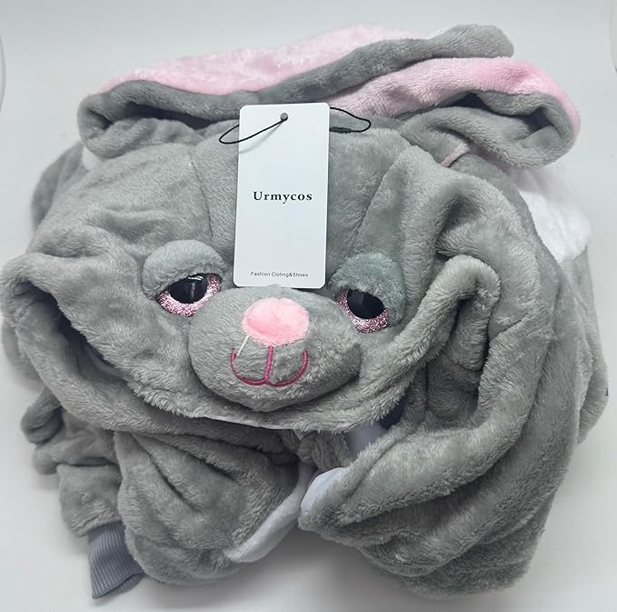 Adult Bunny Animal Cosplay Halloween Costume Pajamas