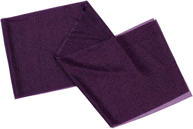 VDS Pack of 200, Eggplant, Sheer Chiffon Chair Sashes Bows Chair Cover Back Tie Ribbon for Wedding Birthday Baby Shower Engagement Ceremony Event Party Banquet Restaurant Dining Chair Decoration