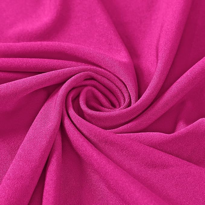 Spandex 6ft Waterproof Table Cover for Party,Wedding, Banquet, and Events(Fuchsia)