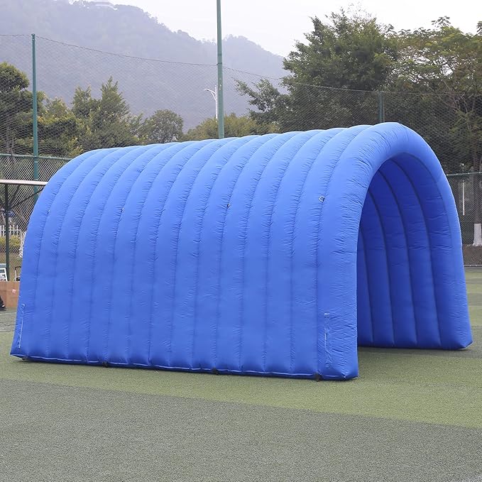 SAYOK 16.7FT Inflatable Tunnel Sport Tunnel Entrance Inflatable Football Tunnel Tent with Blower for Event Exhibition Promotion(Blue, 16.7ft x 9.84ft x 9.19ft)