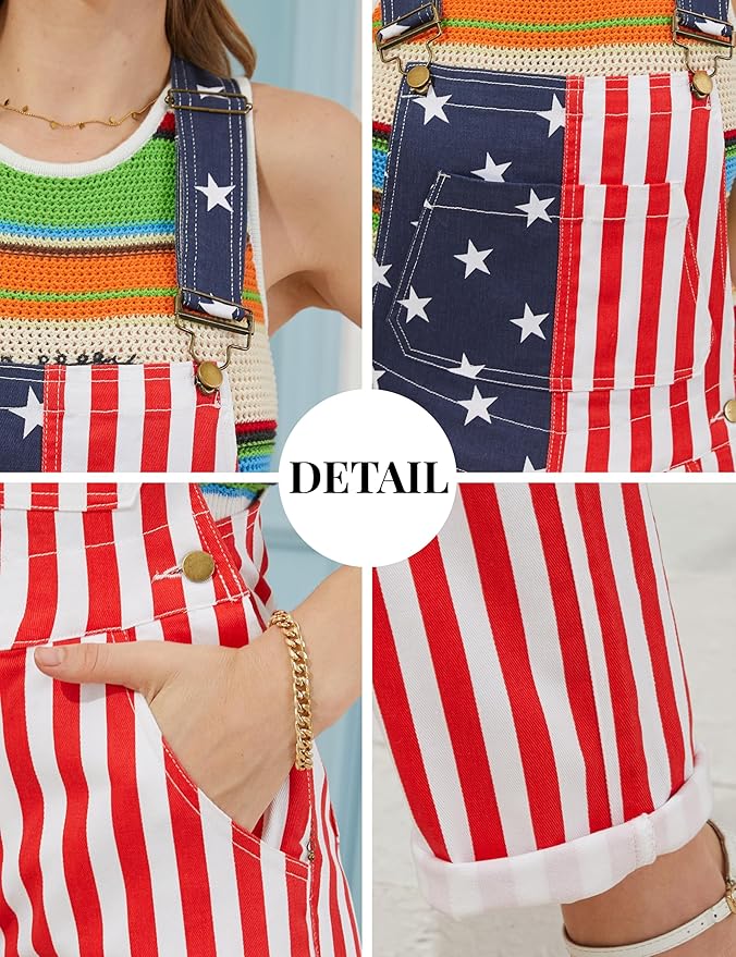 Overalls for Women Fashion Print Jumpsuits Festival Outfits Ladies Bibs Coveralls