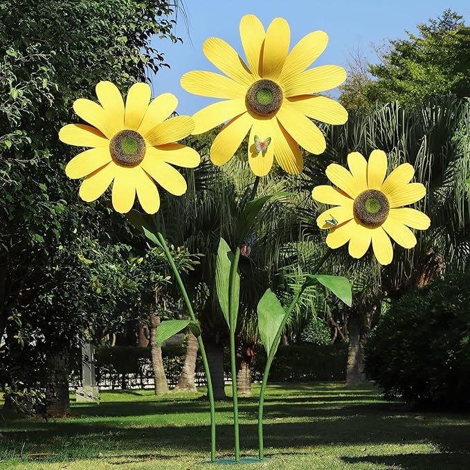 Giant Artificial Daisy Flowers for Decoration Large Floral Decorations for Birthday Parties Gardens Hotels Offices Home Farmhouse Decor Weddings Art Galleries Stores(Yellow)