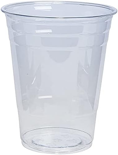 Comfy Package [Case of 1,000 16 oz. Crystal PET Clear Plastic Cups for Party - Ideal for Cold Beverages, Smoothies, and Parties