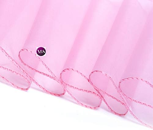 VDS Pack of 100 | Blush Pink | Organza Chair Sashes Crystal Sheer Tulle Dining Chair Bows Tie Ribbon for Wedding Birthday Graduation Engagement Ceremony Event Party Banquet Venue Hotel Decoration