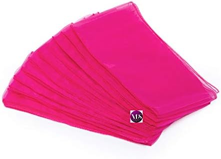 VDS Pack of 200 | Magenta | Organza Chair Sashes Crystal Sheer Tulle Dining Chair Bows Tie Ribbon for Wedding Birthday Graduation Engagement Ceremony Event Party Banquet Venue Hotel Decoration