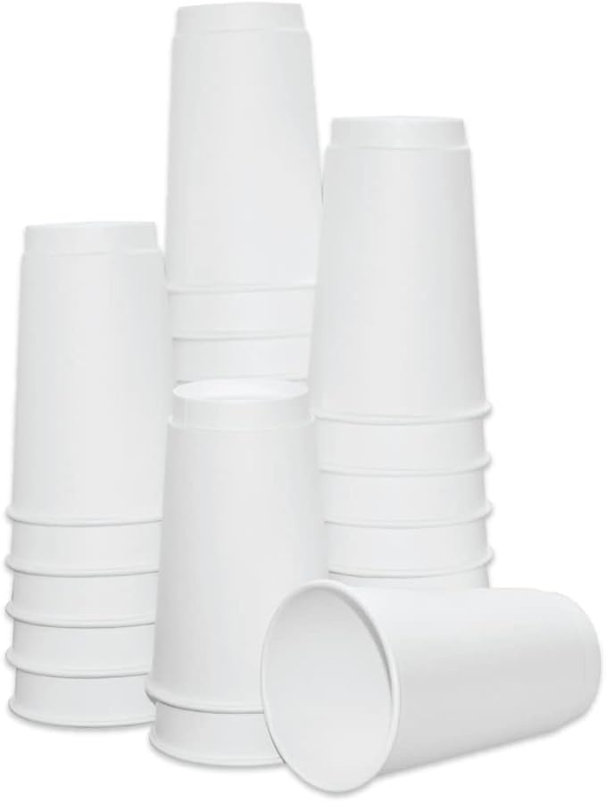 Insulated Paper Cups for Coffee & Tea Made in USA | Recyclable Double Wall Disposable To-Go Cups for Hot Beverages | Sturdy, Food Safe, and Eco-Friendly Hot Cups (16 oz, 500 Count)
