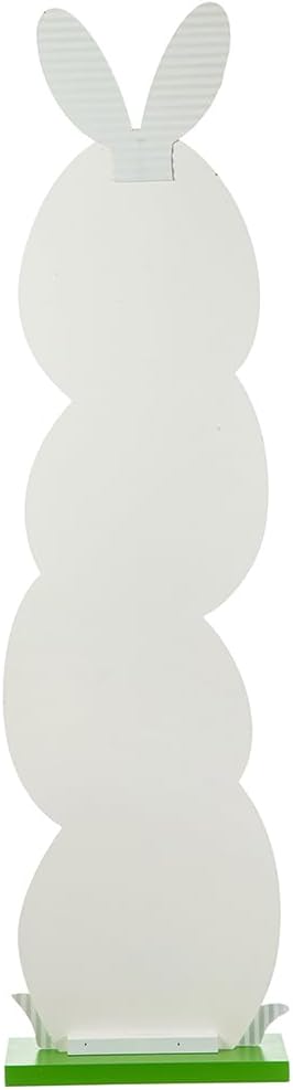 Glitzhome 42" H Happy Easter Porch Sign, Farmhouse Rustic Wooden Bunny and Eggs Porch Decor Standing Sign for Front Door Porch Decorations