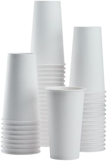Karat 20 oz Paper Hot Coffee Cups [600 ct] White Disposable Cup for Hot/ Cold Drinks and Beverages, 90mm (C-K520W)