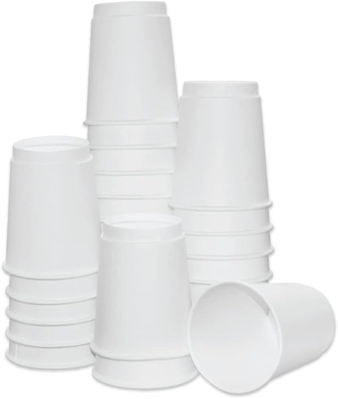 Insulated Paper Cups for Coffee & Tea Made in USA | Recyclable Double Wall Disposable To-Go Cups for Hot Beverages | Sturdy, Food Safe, and Eco-Friendly Hot Cups (8 oz, 500 Count)