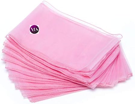 VDS Pack of 100 | Blush Pink | Organza Chair Sashes Crystal Sheer Tulle Dining Chair Bows Tie Ribbon for Wedding Birthday Graduation Engagement Ceremony Event Party Banquet Venue Hotel Decoration