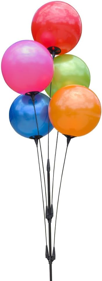 Reusable Outdoor Balloon Clusters - Helium Free, All-Weather, Durable, Plastic Balloons for Advertising, Real Estate, Grand Openings & Events (Red, Pink, Lime, Blue, Orange)