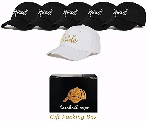 LADY&HOME Bachelor/Bachelorette Party Baseball Hats Set, Embroidered Adjustable Cotton Truck Caps