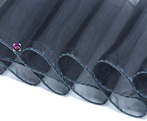 VDS Pack of 75 | Silver Grey | Organza Chair Sashes Crystal Sheer Tulle Dining Chair Bows Tie Ribbon for Wedding Birthday Graduation Engagement Ceremony Event Party Banquet Venue Hotel Decoration