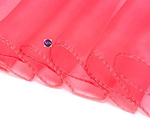 VDS Pack of 150 | Coral | Organza Chair Sashes Crystal Sheer Tulle Dining Chair Bows Tie Ribbon for Wedding Birthday Graduation Engagement Ceremony Event Party Banquet Venue Hotel Decoration