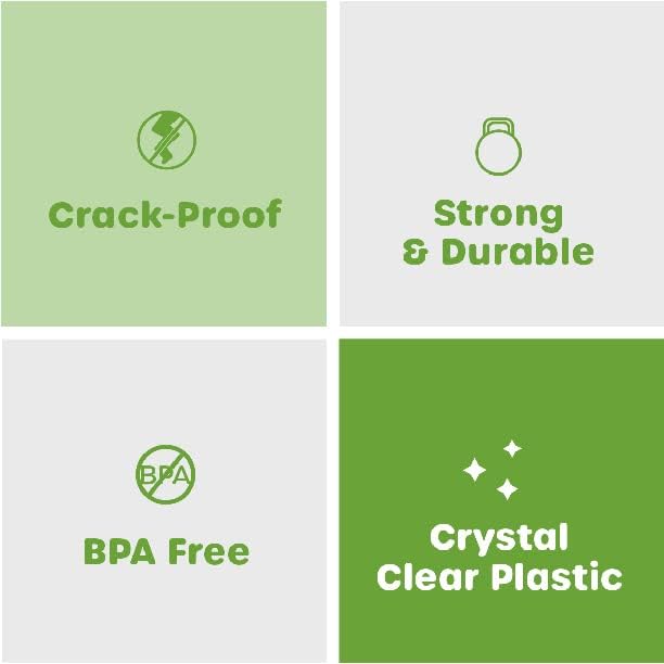 Comfy Package [Case of 1,000 12 oz. Crystal PET Clear Plastic Cups for Party - Ideal for Cold Beverages, Smoothies, and Parties