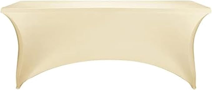 FORLIFE 6Pack Spandex Table Covers 6ft，Fitted Tablecloth for 6ft Rectangular Tables, Stretch Patio Table Covers, Universal Spandex Table Cover for Wedding, Banquet, Party - Champnge