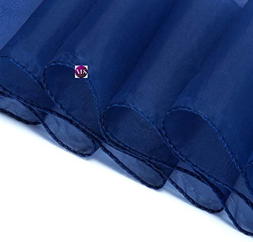 VDS Pack of 150 | Navy Blue | Organza Chair Sashes Crystal Sheer Tulle Dining Chair Bows Tie Ribbon for Wedding Birthday Graduation Engagement Ceremony Event Party Banquet Venue Hotel Decoration