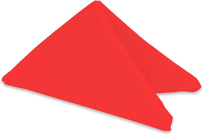 Polyester Cloth Napkins - Washable Soft Table Linens - Durable & Elegant for Dining, Restaurants, Weddings, Events, Rentals, Banquets, & Parties - Premium Quality Set of 200, Red, 17"x17"