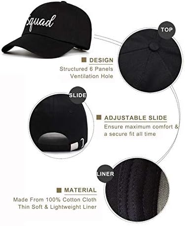 LADY&HOME Bachelor/Bachelorette Party Baseball Hats Set, Embroidered Adjustable Cotton Truck Caps
