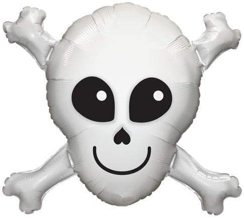 PMU 10 Pc Halloween Happy Skull 32 Inch Jumbo Mylar-Foil Balloon