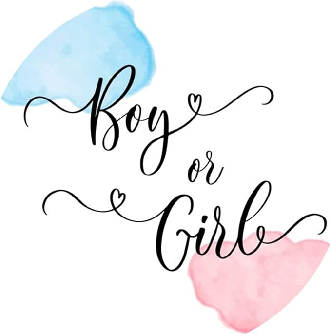Laeacco 6x6ft Boy or Girl Gender Reveal Round Backdrop Pink Blue Watercolor Pattern Newborn Baby Shower Arch Photography Background He or She Neutral Reveal Party Cake Table Decor Photo Booth Prop