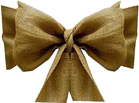VDS Natural Burlap Chair Sashes Rustic Hessian Jute Bow Ribbon Ties for Wedding Party Birthday Anniversary Banquet Reception (6 X 108 Inch) (Pack of 50) (Champagne Gold)