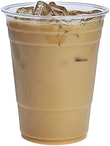 Comfy Package [Case of 1,000 16 oz. Crystal PET Clear Plastic Cups for Party - Ideal for Cold Beverages, Smoothies, and Parties