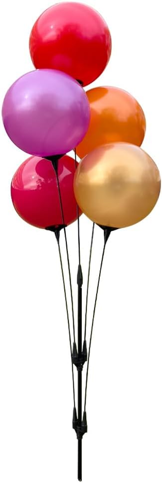 Reusable Outdoor Balloon Clusters - Helium Free, All-Weather, Durable, Plastic Balloons for Advertising, Real Estate, Grand Openings & Events (Burgundy,Red,Gold,Orange,Purple)