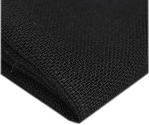 VDS Natural Burlap Chair Sashes Rustic Hessian Jute Bow Ribbon Ties for Wedding Party Birthday Anniversary Banquet Reception (6 X 108 Inch) (Pack of 10) (Black)
