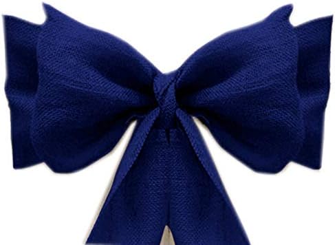 VDS Natural Burlap Chair Sashes Rustic Hessian Jute Bow Ribbon Ties for Wedding Party Birthday Anniversary Banquet Reception (6 X 108 Inch) (Pack of 200) (Royal Blue)