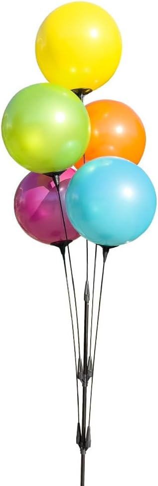 Reusable Outdoor Balloon Clusters - Helium Free, All-Weather, Durable, Plastic Balloons for Advertising, Real Estate, Grand Openings & Events (Yellow, Pink, Aqua, Lime, Orange)