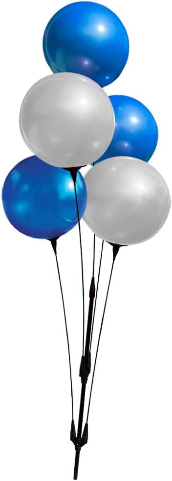 Reusable Outdoor Balloon Clusters - Helium Free, All-Weather, Durable, Plastic Balloons for Advertising, Real Estate, Grand Openings & Events (Blue and White)