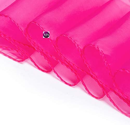 VDS Pack of 200 | Magenta | Organza Chair Sashes Crystal Sheer Tulle Dining Chair Bows Tie Ribbon for Wedding Birthday Graduation Engagement Ceremony Event Party Banquet Venue Hotel Decoration