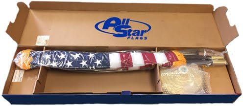 8' Executive Formal Indoor American Flag Set with 8' Pole, Stand and Eagle Ornament for Offices, Schools, Churches & Auditoriums by All Star Flags