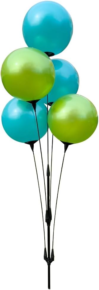 Reusable Outdoor Balloon Clusters - Helium Free, All-Weather, Durable, Plastic Balloons for Advertising, Real Estate, Grand Openings & Events (Aqua and Lime)