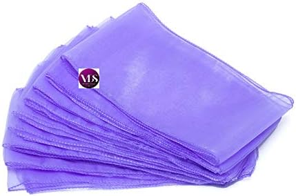 VDS Pack of 75 | Lavender | Organza Chair Sashes Crystal Sheer Tulle Dining Chair Bows Tie Ribbon for Wedding Birthday Graduation Engagement Ceremony Event Party Banquet Venue Hotel Decoration