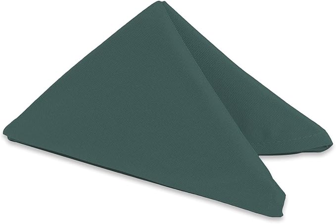Polyester Cloth Napkins - Washable Soft Table Linens - Durable & Elegant for Dining, Restaurants, Weddings, Events, Rentals, Banquets, & Parties - Premium Quality Set of 200, Hunter Green, 20"x20"
