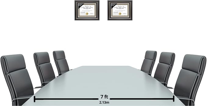 Creative Picture Frames 13.5" x 15.5" Rockefeller Black w/Gold Rim Diploma Frame, Displays 13.5" x 15.5" Certificate or 16" x 20" Document w/o Mat, College Degree Frame, Full-Strength Glass, Black Mat