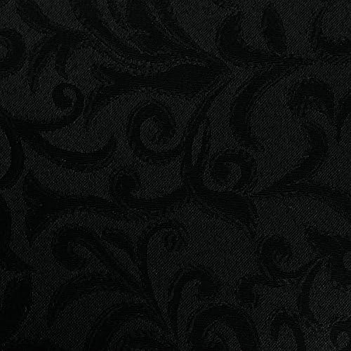 Ultimate Textile Somerset Damask Black Cloth Napkins - 17" x 17" (Set of 60) Wrinkle & Stain Resistant Polyester, Machine Washable for Weddings & Events