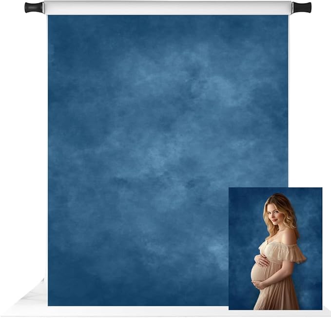 Kate 5x7ft Blue Abstract Photography Backdrop Blue Headshot Portrait Background Photo Fabric Studio Props