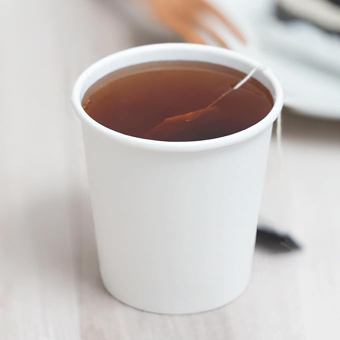 Karat 10 oz Paper Coffee Cup [1,000 ct] White Disposable Cup for Hot/ Cold Drinks and Beverages 90mm Diameter (C-K510W)