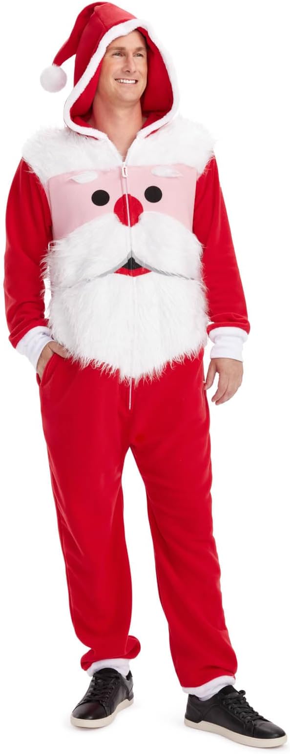 Tipsy Elves Christmas Onesies for Adults - Comfy Unisex Matching Holiday Jumpsuits with Convenient Pockets